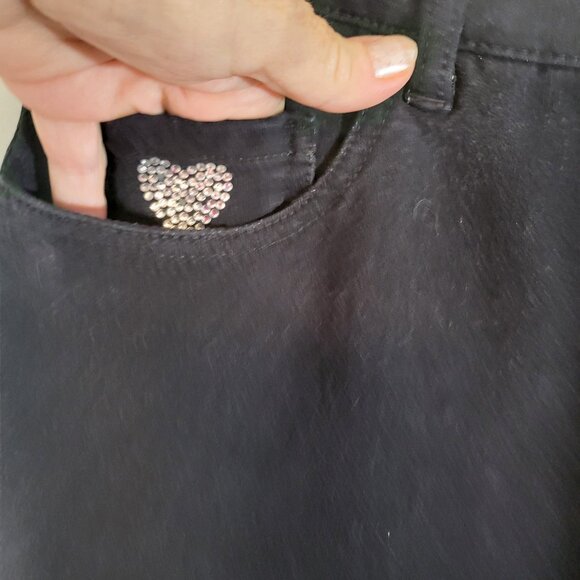 Dream Jeannes by Quacker Factory Women's Stretch Jeans Size 14 Black - Picture 4 of 12